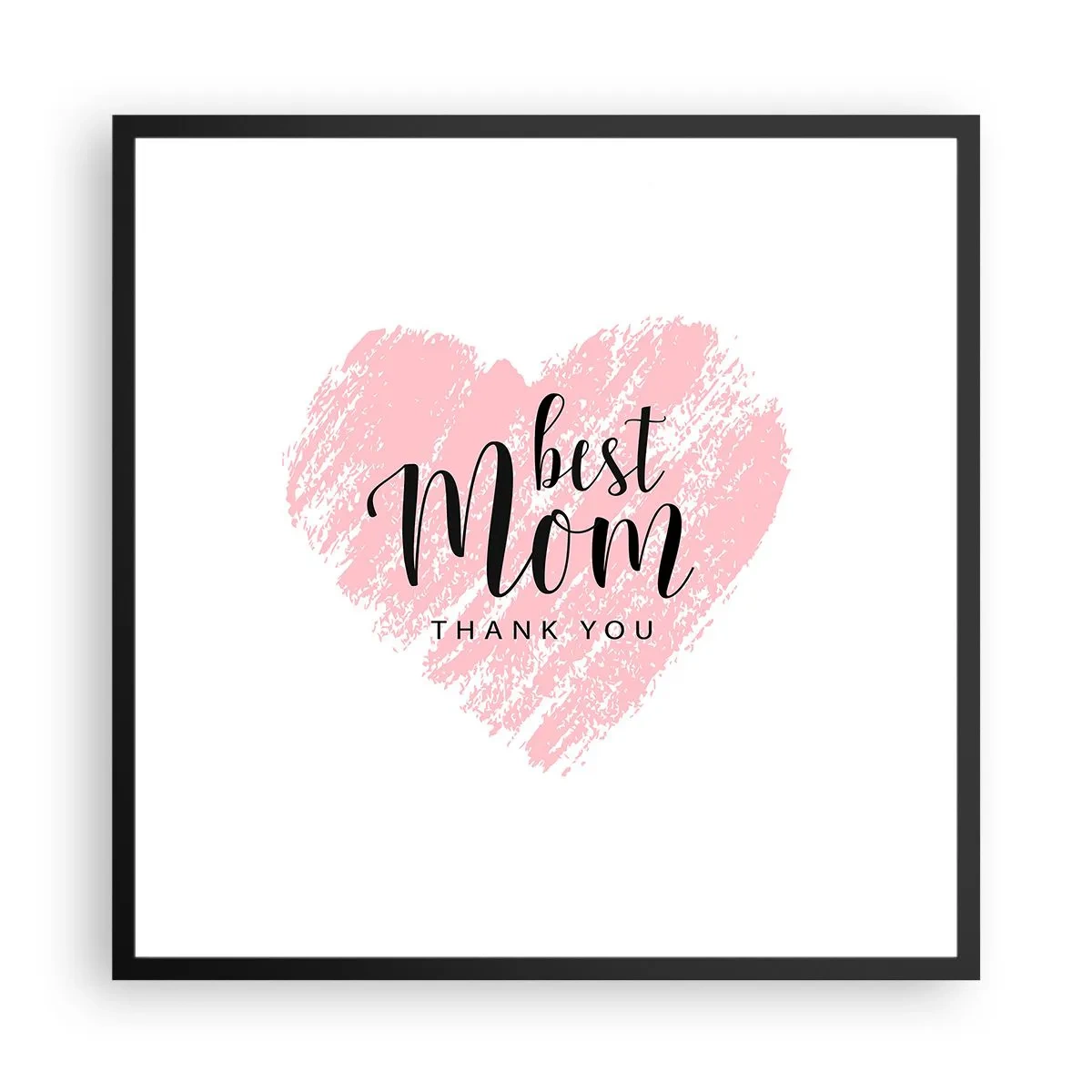 Poster in einem schwarzem Rahmen - Immer der richtige Moment - 60x60 cm