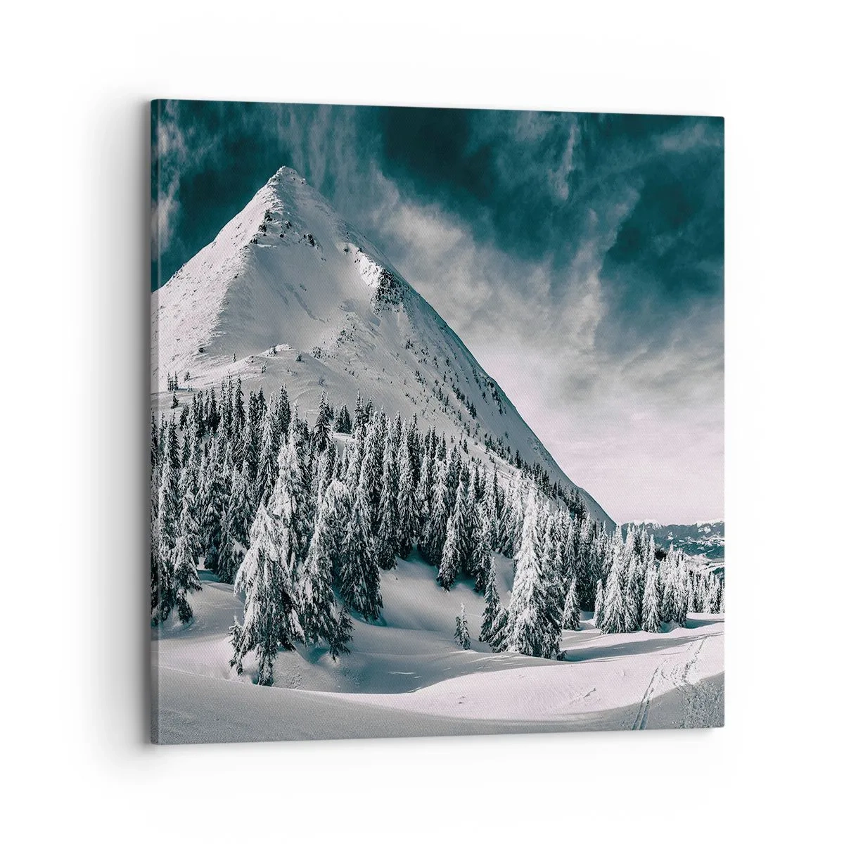 Bild auf Leinwand - Leinwandbild - Das Land aus Schnee und Eis - 70x70 cm