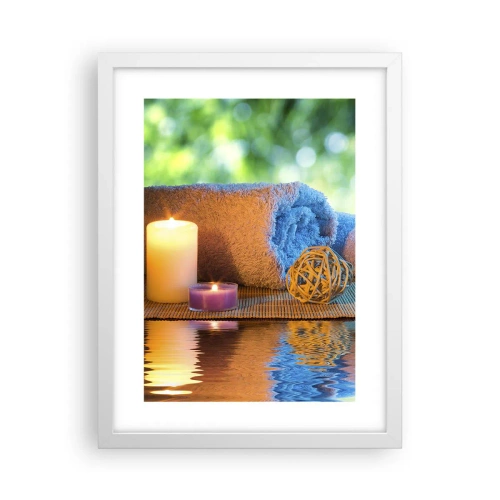 Poster in einem weißen Rahmen - Zeit für den Körper - 30x40 cm