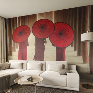 Fototapete Premium Canvas - Auf dem Weg ins Reine Land - Asien, Birma, Frauen - 150x105 cm