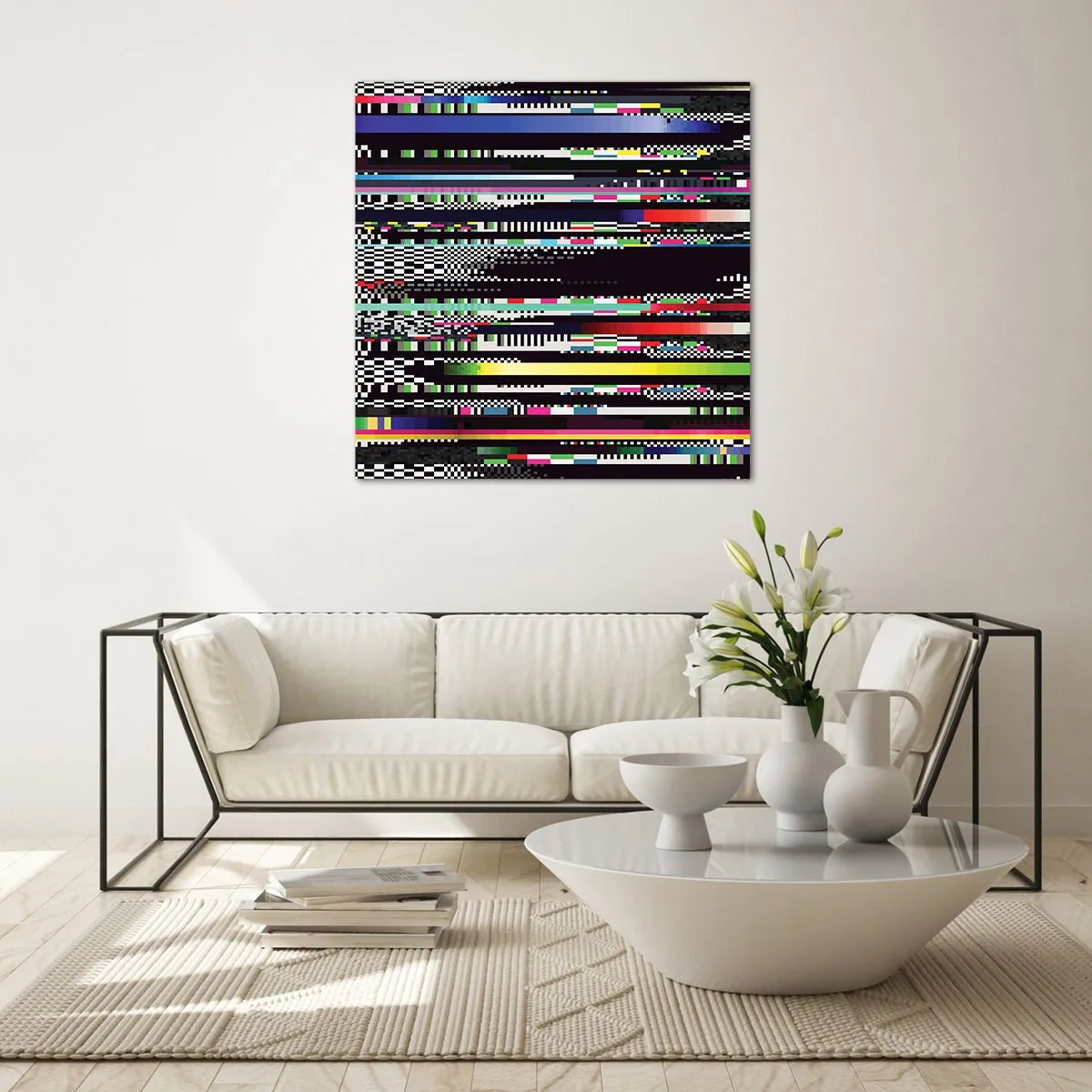 Glasbild - Bild auf glas - Das Kontrollbild der Realität - 50x50 cm