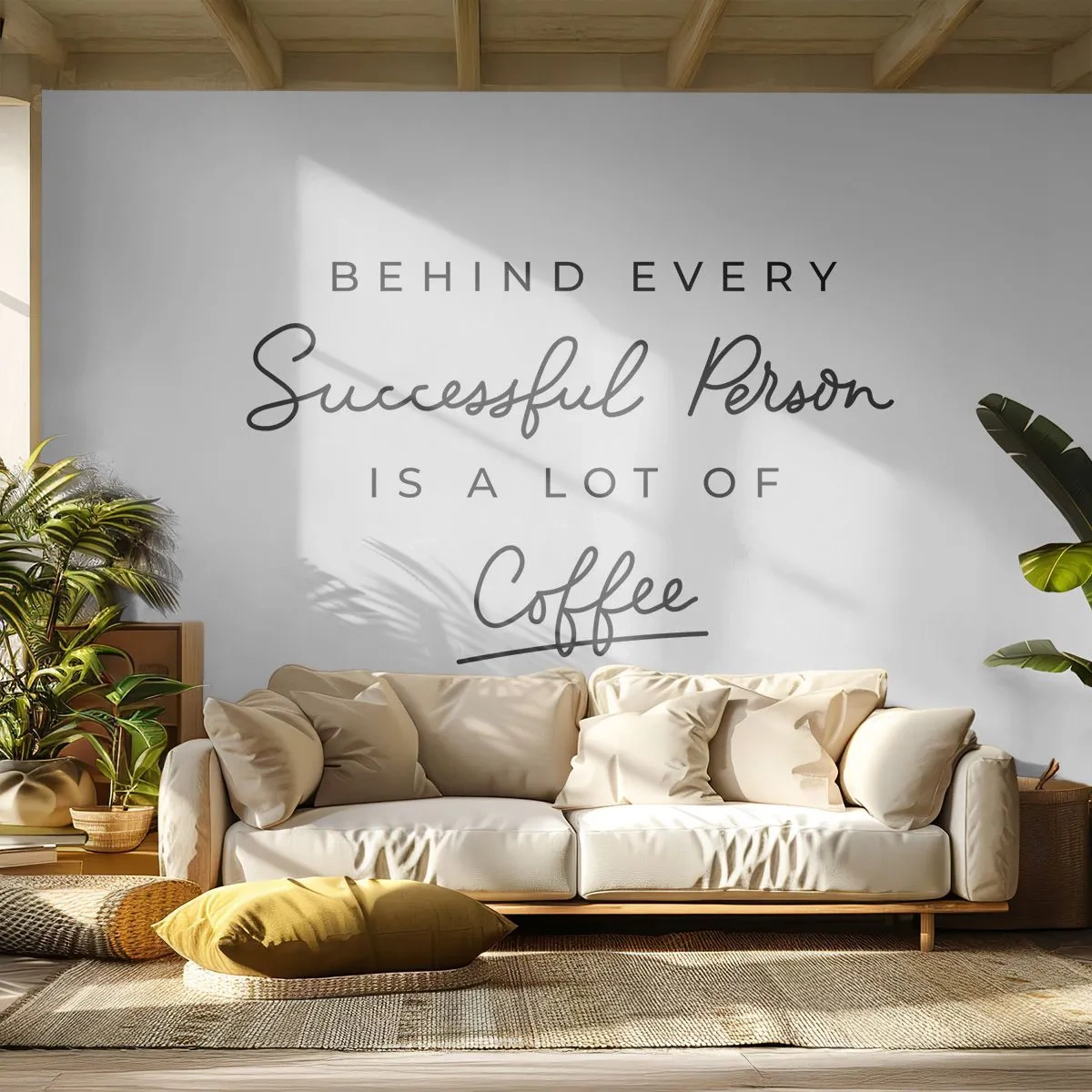 Fototapete Premium Canvas - Erfolgsgeheimnis - Typografie, Bejahung, Maxime - 450x315 cm