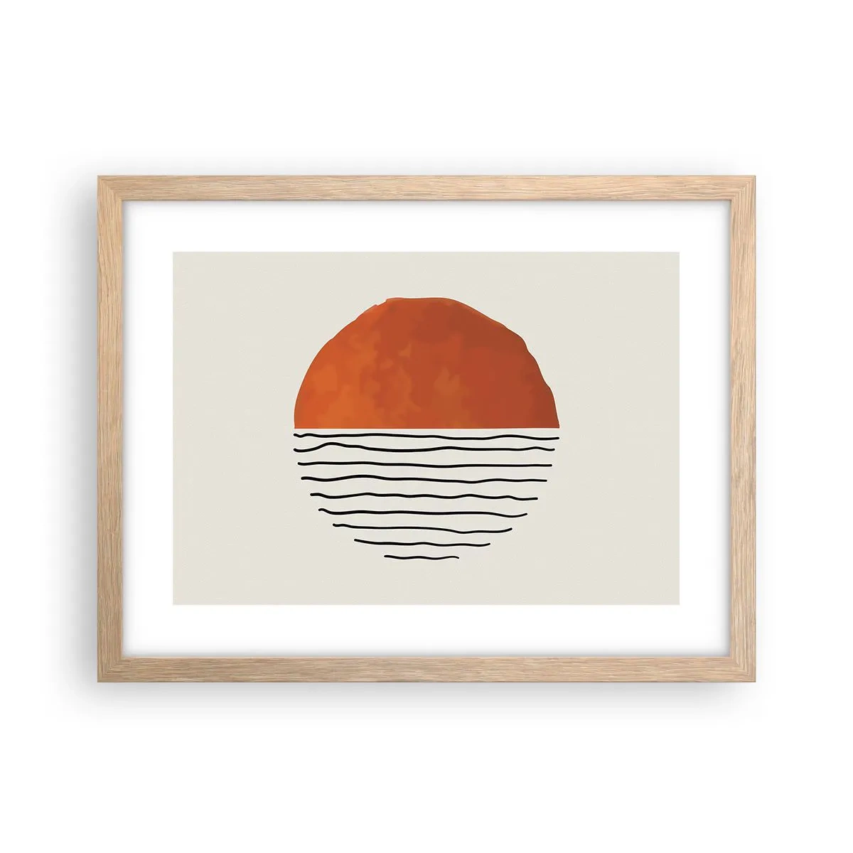 Poster in einem Rahmen aus heller Eiche - Im japanischen Klima - 40x30 cm