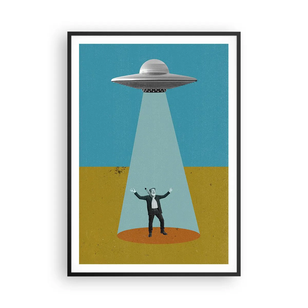 Poster in einem schwarzem Rahmen - Nahe Begegnung - 70x100 cm