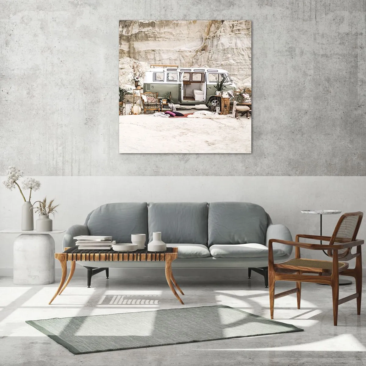 Glasbild - Bild auf glas - Es ist die Zeit, die Reise zu beginnen - 70x70 cm