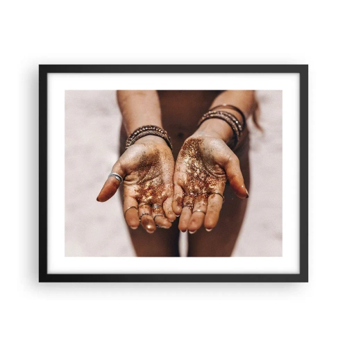 Poster in einem schwarzem Rahmen - Ein Geschenk für dich - 50x40 cm