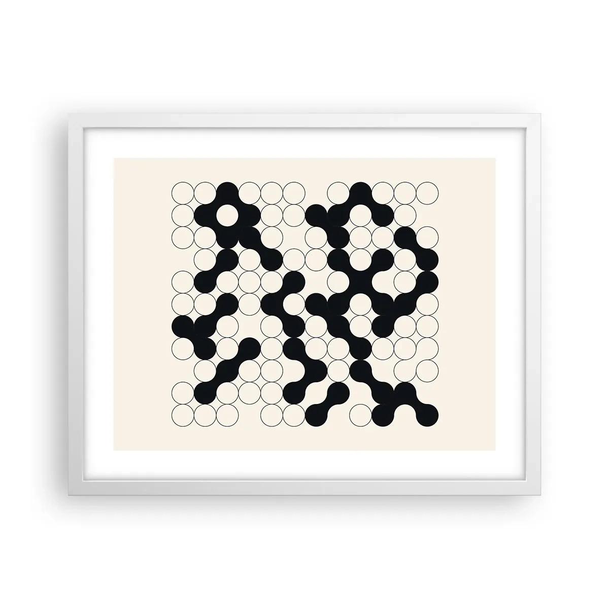 Poster in einem weißen Rahmen - Chinesisches Spiel – Variation - 50x40 cm