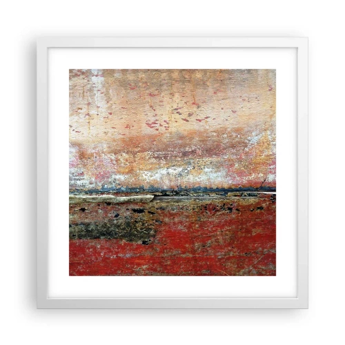 Poster in einem weißen Rahmen - Vielleicht liegt es am Meer - 40x40 cm