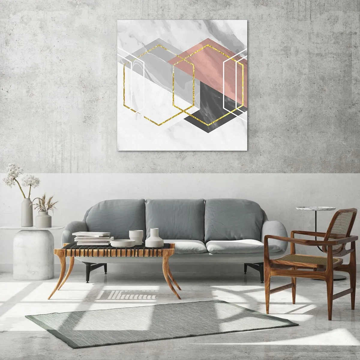 Glasbild - Bild auf glas - Kettenkomposition - 40x40 cm