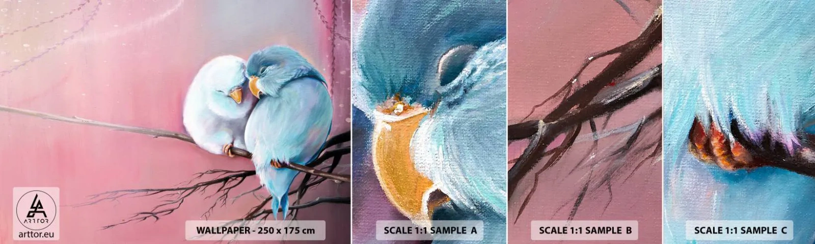 Fototapetenmuster Standard Eco - Was kann ich hier hinzufügen? ... - Vögel, Natur, Stück - 100x30 cm