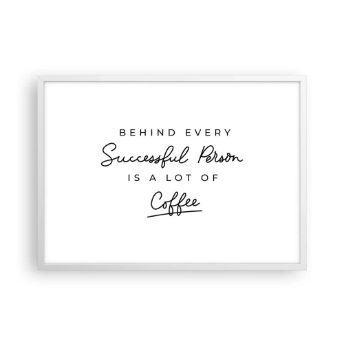 Poster in einem weißen Rahmen - Erfolgsgeheimnis - 70x50 cm