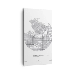 Bild auf Leinwand - Leinwandbild - Anatomie von Vacouver - 55x100 cm