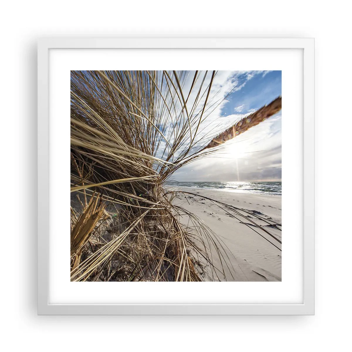 Poster in einem weißen Rahmen - Ein Treffen der Elemente der Natur - 40x40 cm