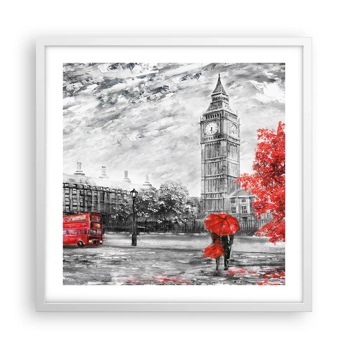 Poster in einem weißen Rahmen - Ein aufregender Tag - 50x50 cm