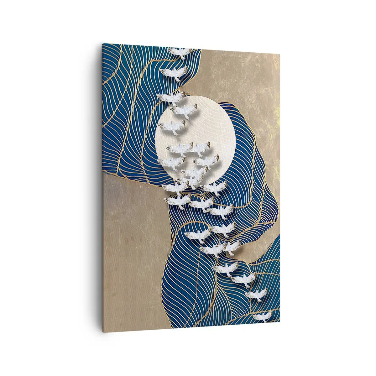 Bild auf Leinwand - Leinwandbild - Freiheit, Wandern, Gemeinschaft - 70x100 cm