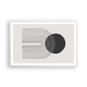 Poster in einem weißen Rahmen - Zittern und Vertrauen - 91x61 cm