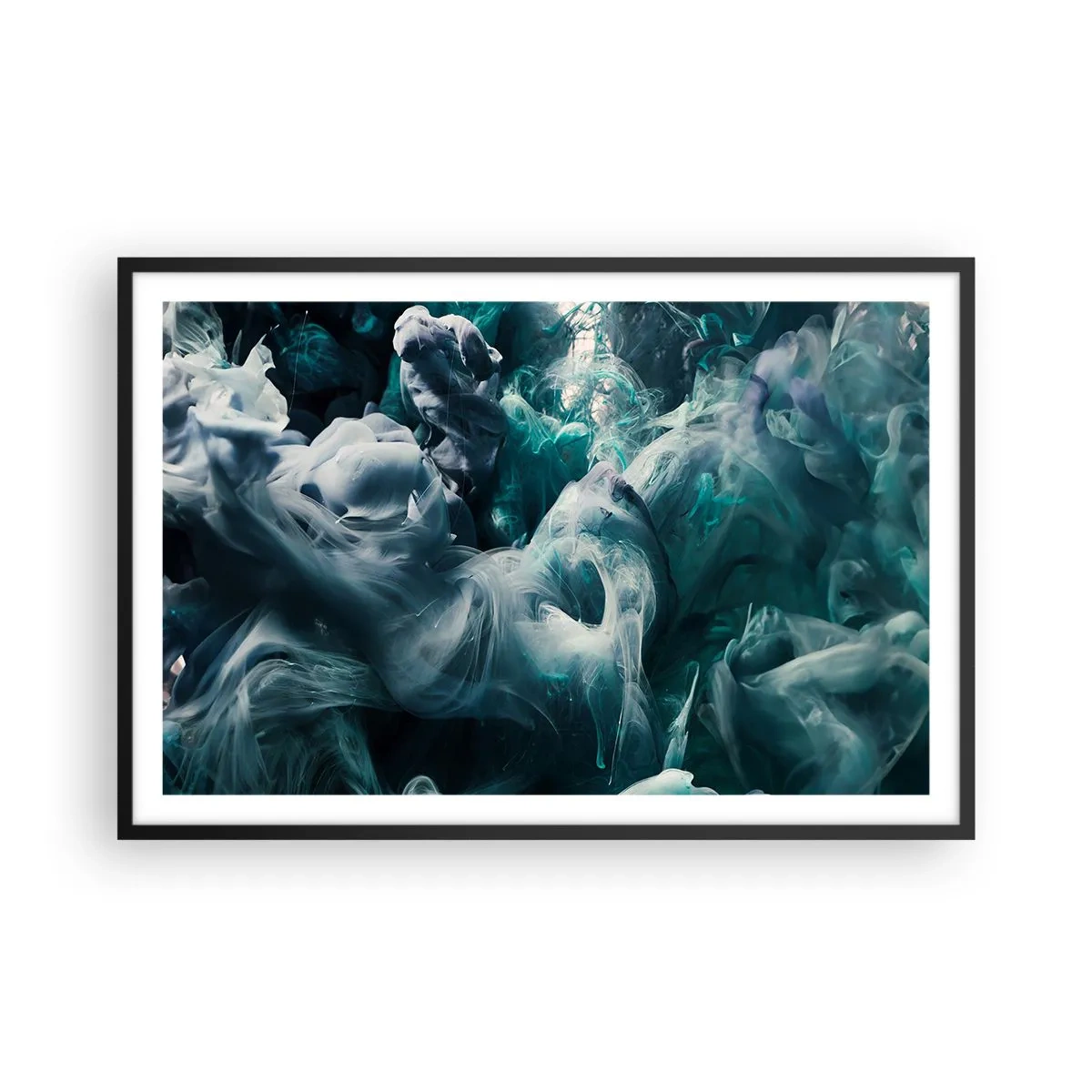 Poster in einem schwarzem Rahmen - Farbbewegung - 91x61 cm