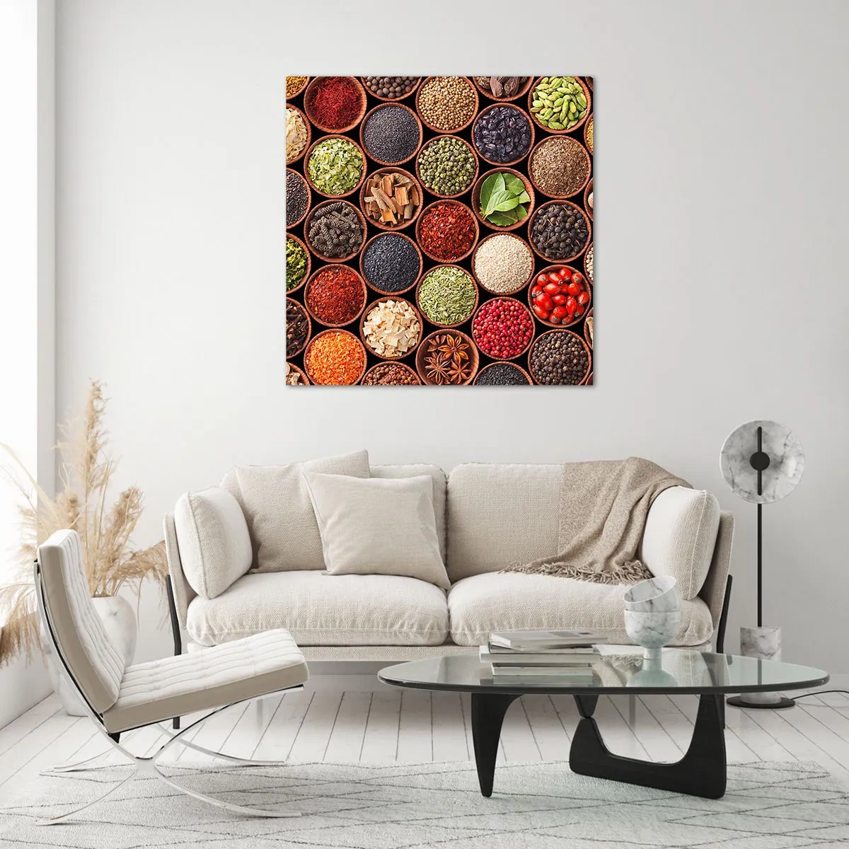 Glasbild - Bild auf glas - Alle Aromen der Welt - 30x30 cm