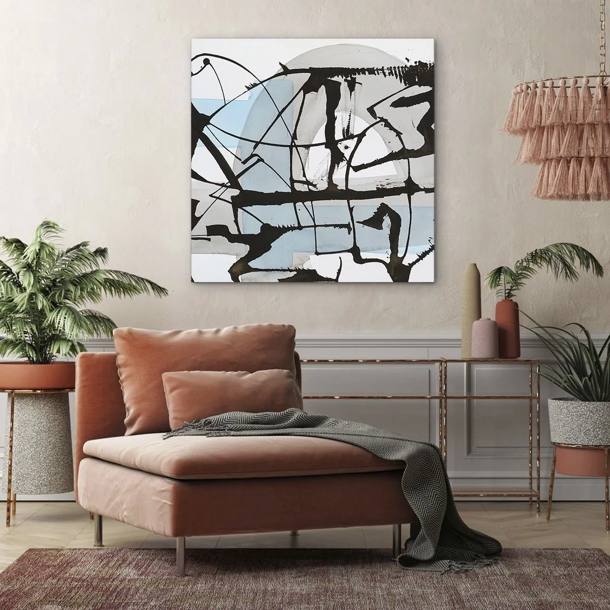 Bild auf Leinwand - Leinwandbild - Trotzdem blau - 60x60 cm