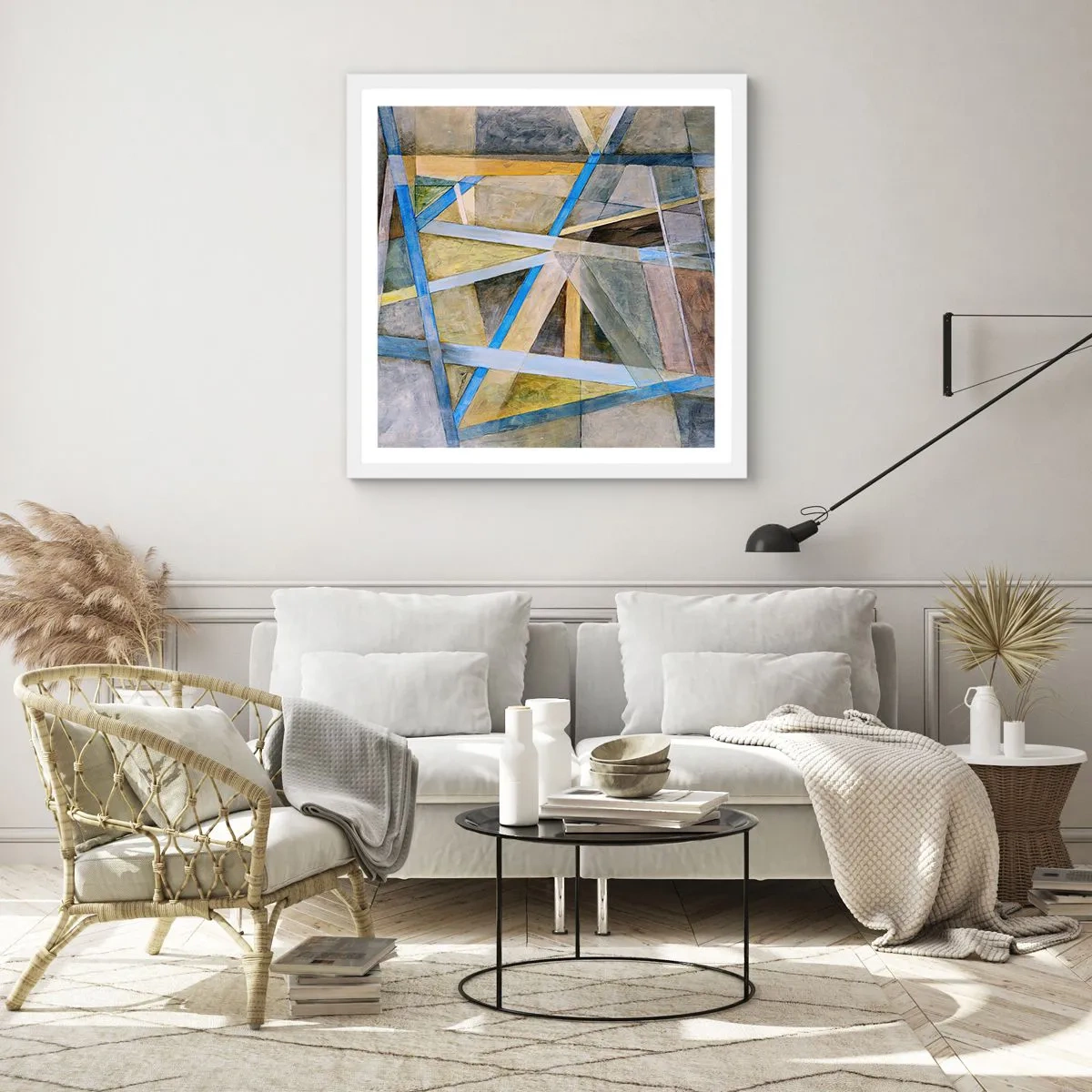 Poster in einem weißen Rahmen - Gerade oder diagonal? - 40x40 cm