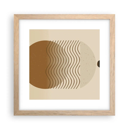 Poster in einem Rahmen aus heller Eiche - Zur Entstehung geometrischer Figuren - 30x30 cm
