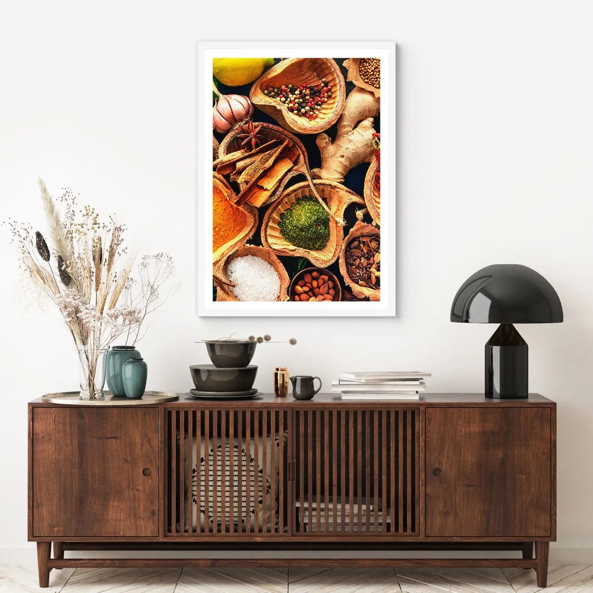 Poster in einem weißen Rahmen - Nimm was du willst - 40x50 cm