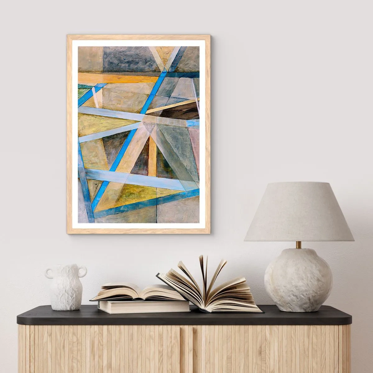 Poster in einem Rahmen aus heller Eiche - Gerade oder diagonal? - 70x100 cm