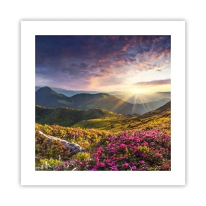 Poster - Frische am Bergmorgen - 40x40 cm