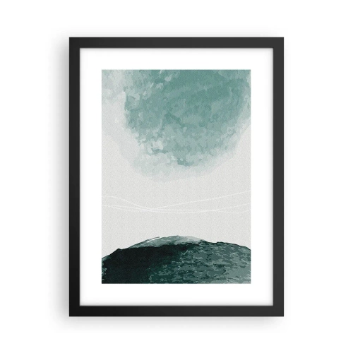 Poster in einem schwarzem Rahmen - Begegnung mit Nebel - 30x40 cm