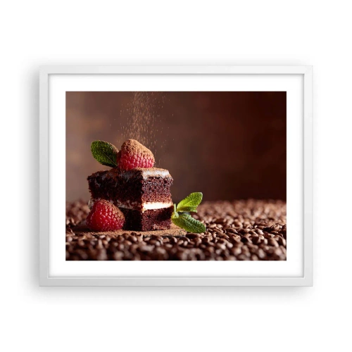 Poster in einem weißen Rahmen - Das Leben ist süß - 50x40 cm