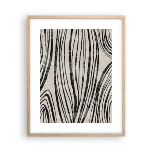 Poster in einem Rahmen aus heller Eiche - Linienpool - 40x50 cm