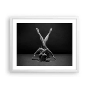 Poster in einem weißen Rahmen - Die Geometrie der Nacktheit - 50x40 cm