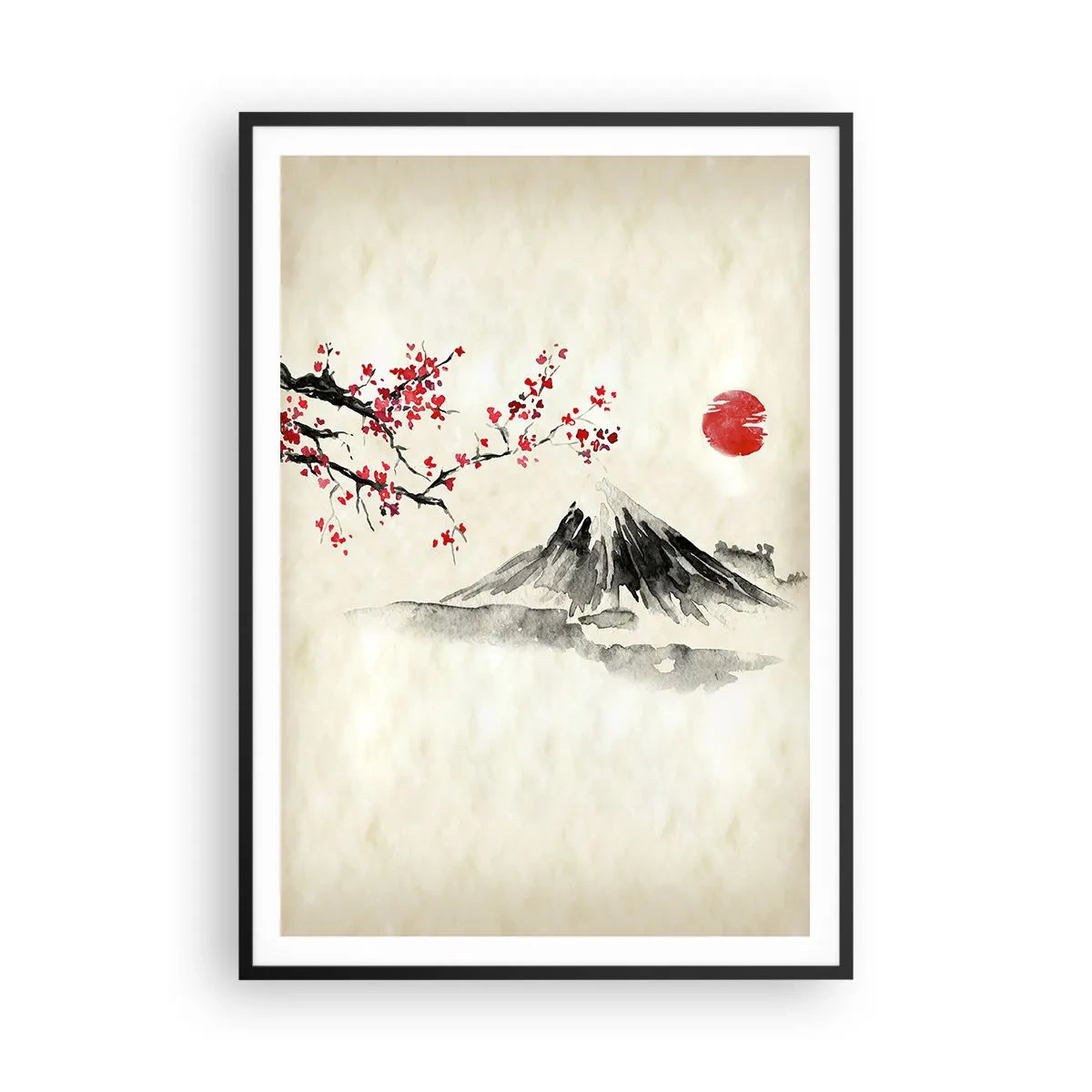 Poster in einem schwarzem Rahmen - Liebe Japan - 70x100 cm