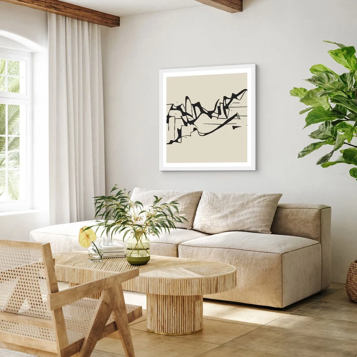 Poster in einem weißen Rahmen - Vielleicht eine Landschaft - 30x30 cm