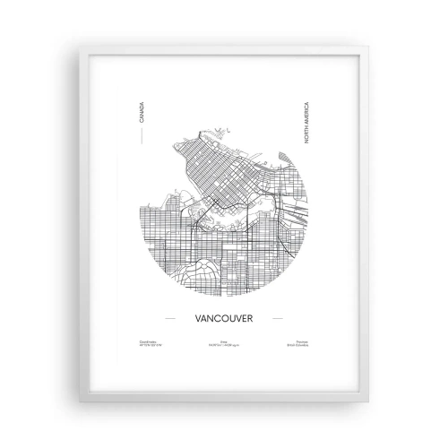 Poster in einem weißen Rahmen - Anatomie von Vacouver - 40x50 cm