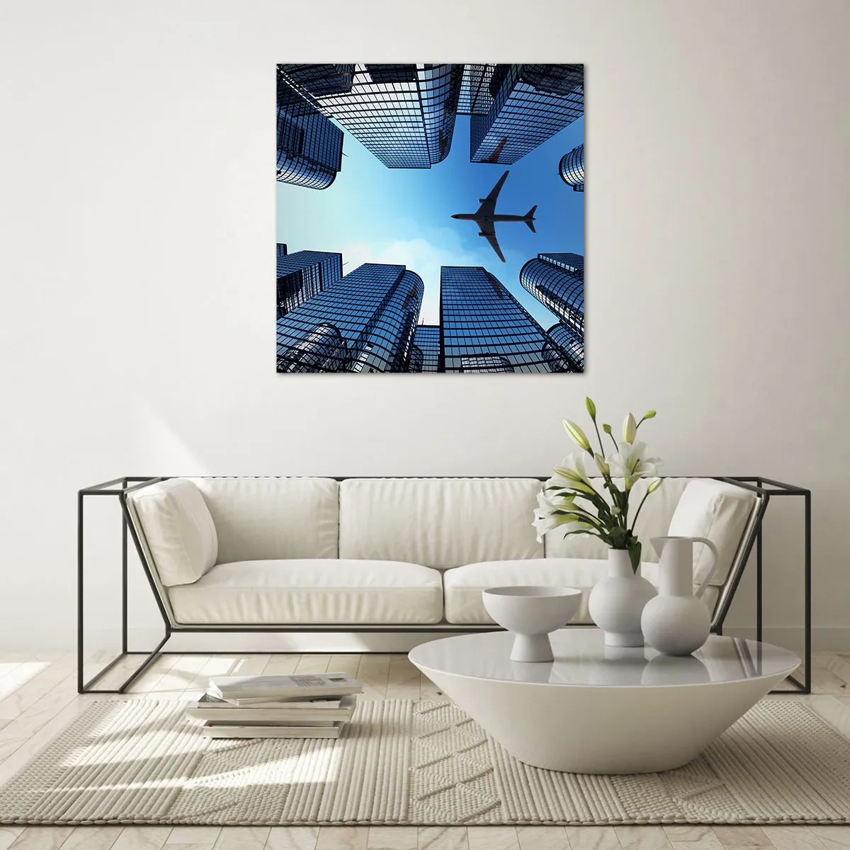 Glasbild - Bild auf glas - Der Blick aus der Glasschlucht - 40x40 cm