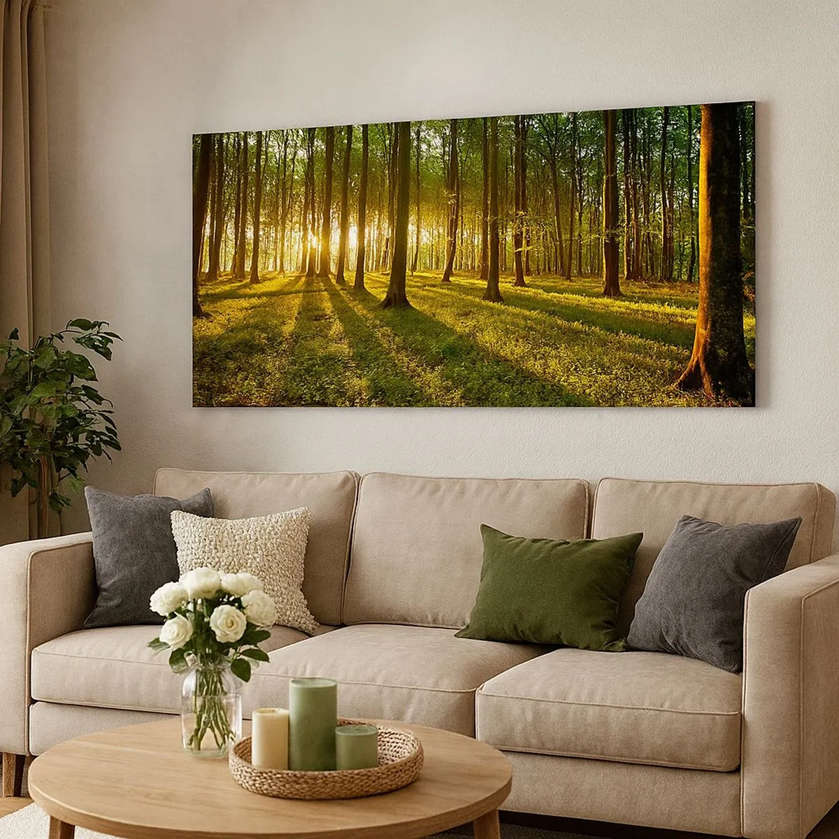 Bild auf Leinwand - Leinwandbild - Alle Frühlingsfotografie - 100x40 cm