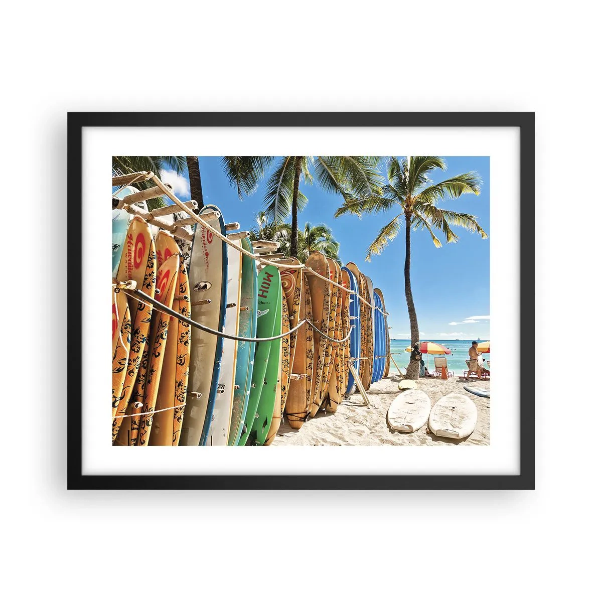 Poster in einem schwarzem Rahmen - Sonniger Spaß - 50x40 cm