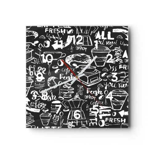 Wanduhr - Glasuhr - Alles was Sie brauchen ist… - 40x40 cm