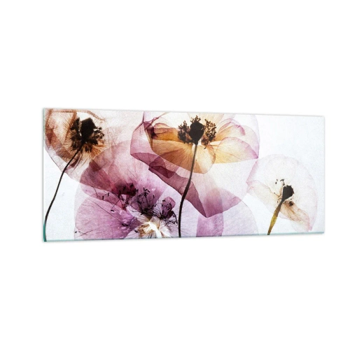 Glasbild - Bild auf glas - Transparente Körperblumen - 100x40 cm