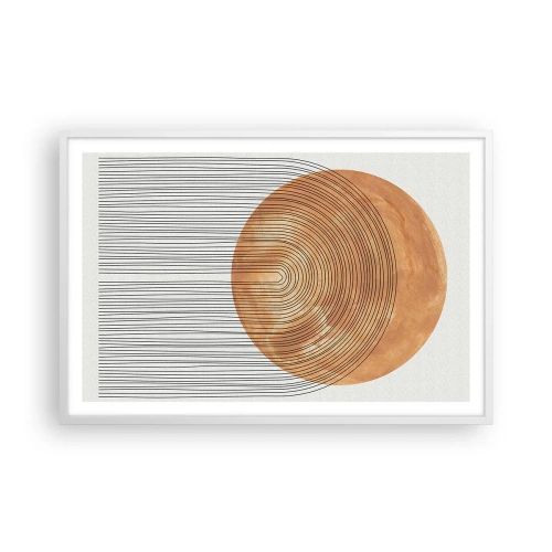 Poster in einem weißen Rahmen - SonnenKomposition - 91x61 cm