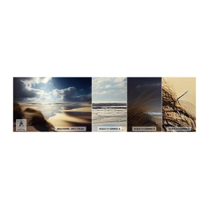 Fototapeten Muster Selbstklebend Deluxe Sticker - Strand, wilder Strand - Strand, Meer, Dünen - 100x30 cm