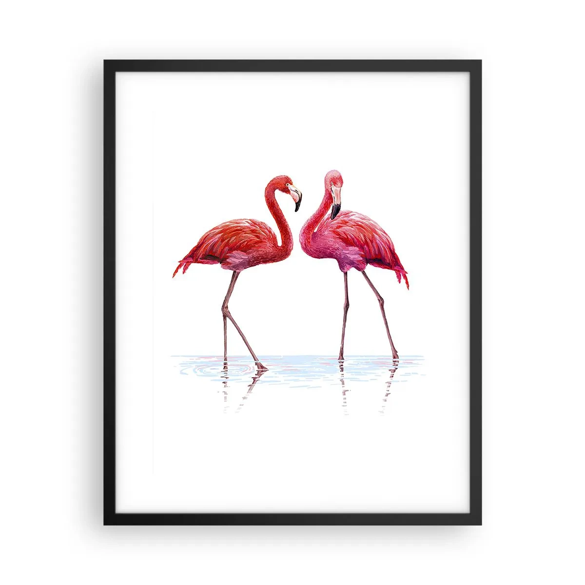 Poster in einem schwarzem Rahmen - Rosa randez-vous - 40x50 cm