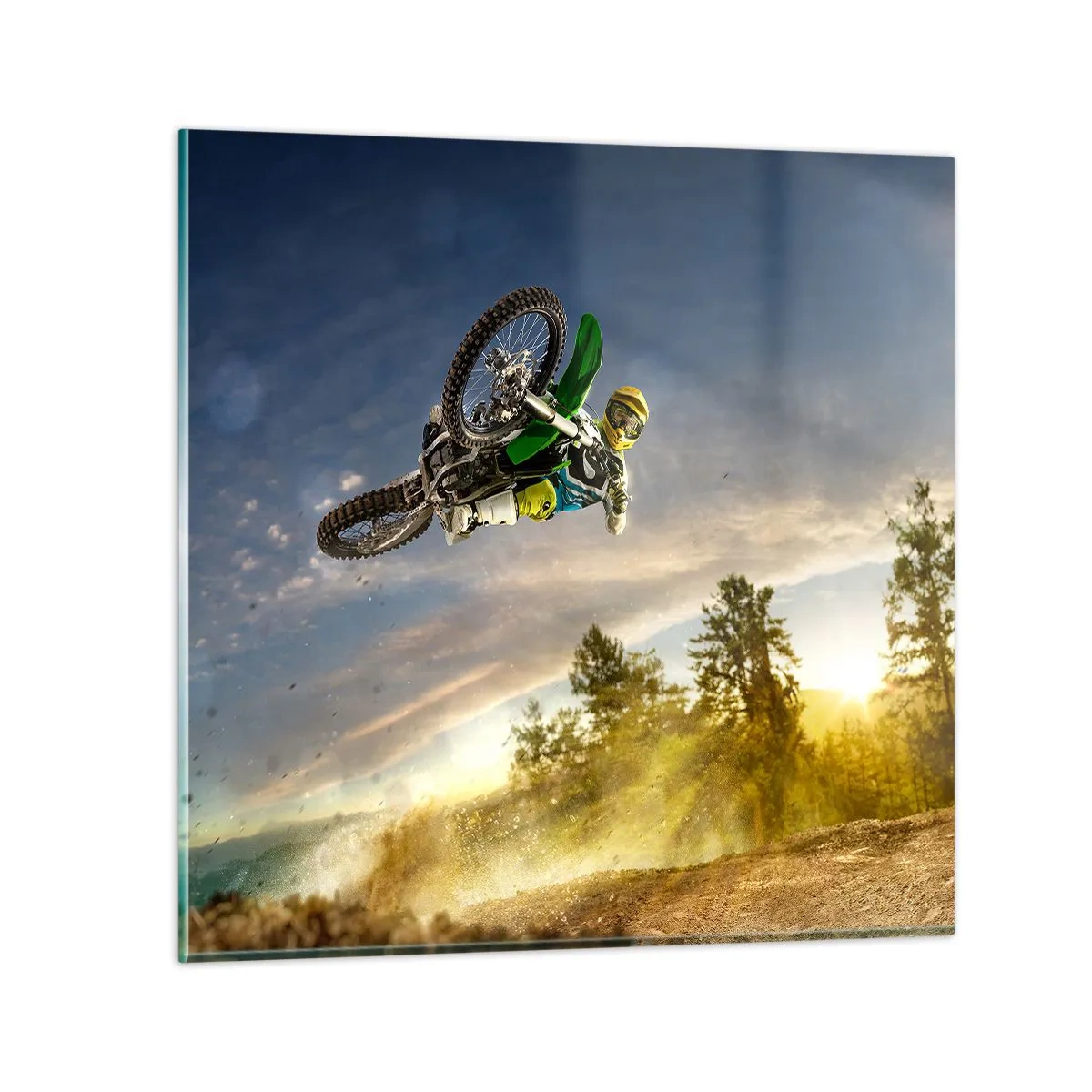 Glasbild - Bild auf glas - Schalten Sie Emotionen ein! - 70x70 cm