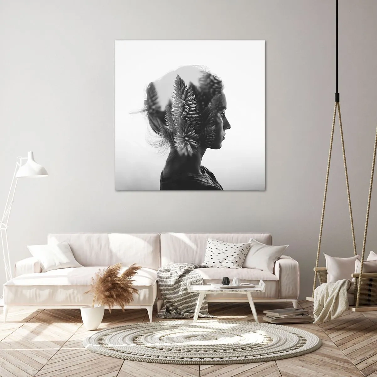 Bild auf Leinwand - Leinwandbild - Dame des Kiefernwaldes - 30x30 cm