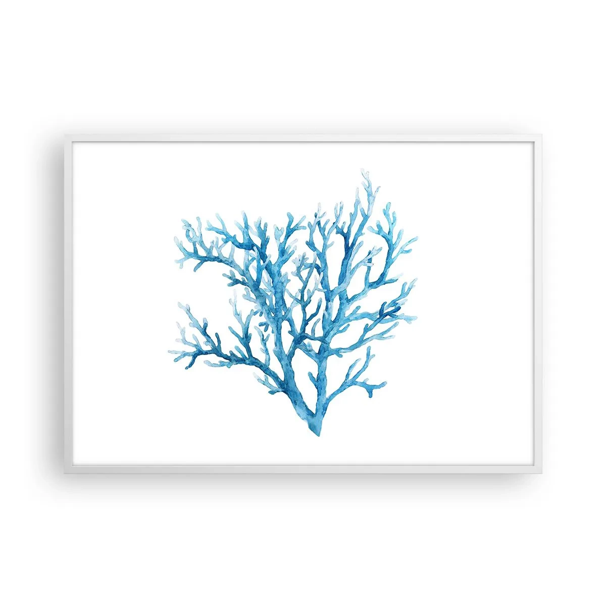 Poster in einem weißen Rahmen - Nautisches Filigran - 100x70 cm