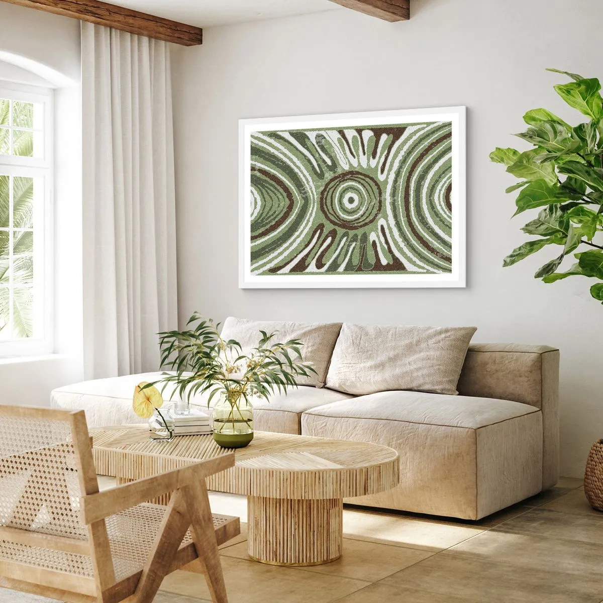 Poster in einem weißen Rahmen - Explosion von Emotionen - 70x50 cm