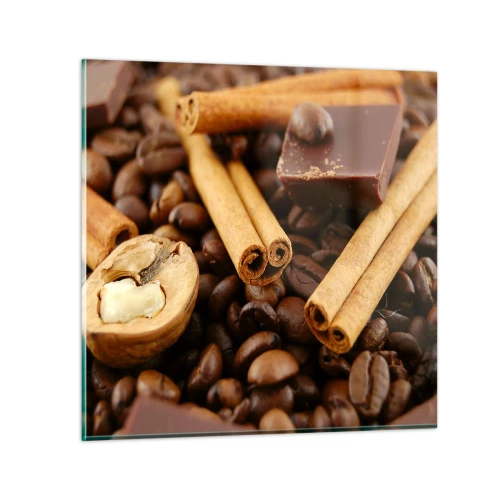Glasbild - Bild auf glas - Konzert der Aromen - 60x60 cm
