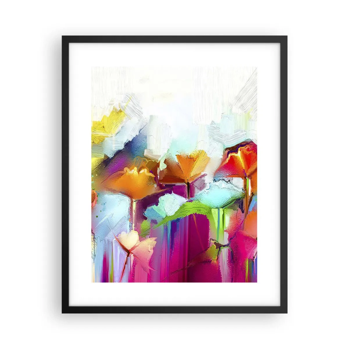 Poster in einem schwarzem Rahmen - Der Regenbogen ist aufgeblüht - 40x50 cm