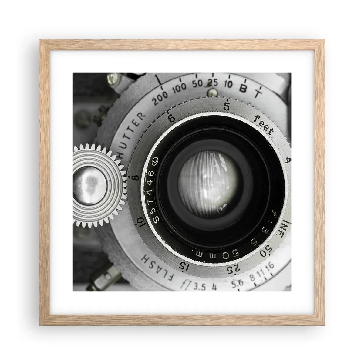 Poster in einem Rahmen aus heller Eiche - Eine Story über Hollywood - 40x40 cm